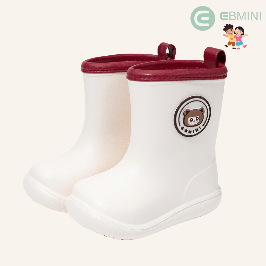 EBMINI® – Stivali di Gomma Barefoot per Bambini - Ebmini Italia - Bianco - 14 (soletta 14 cm)
