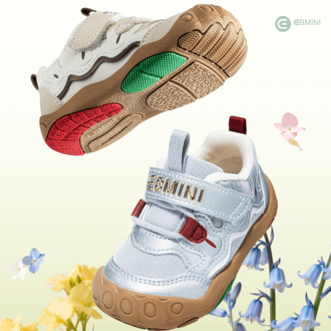 EBMINI® TYM – Sneaker Barefoot per Bambini - Ebmini Italia - Argento - 18 (soletta 12,4 cm)