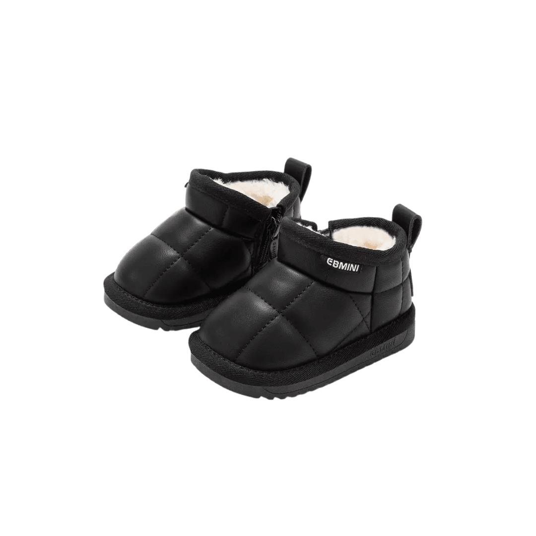 EBMINI® WOLK – Stivaletti Barefoot Invernali Ultraleggeri per Bambini - Ebmini Italia - Crema - 22